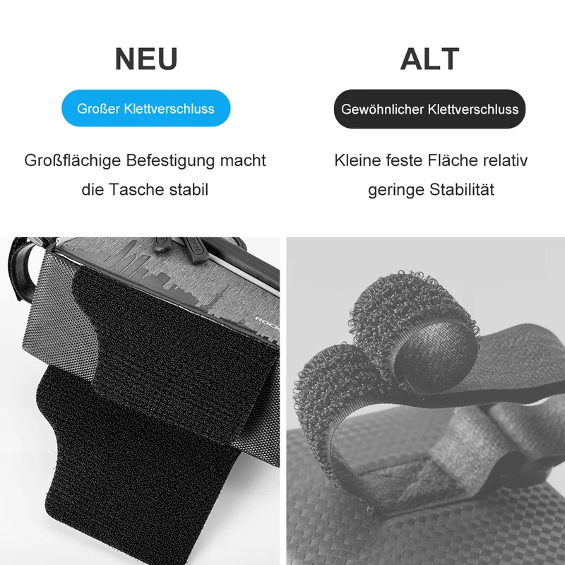 ROCKBROS wasserdicht Oberrohrtasche mit Touchscreen für Handy bis zu 6,5"