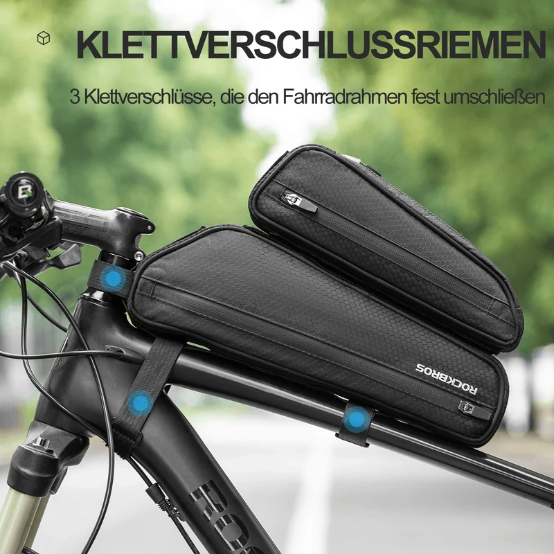 ROCKBROS 2 in 1 Fahrradtasche Set Rahmentasche Oberrohrtasche 2,5L