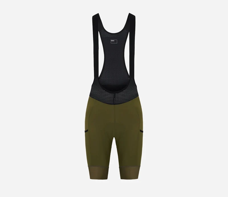 Hiru Advanced Cargo Kurze Trägerhose Damen Olive