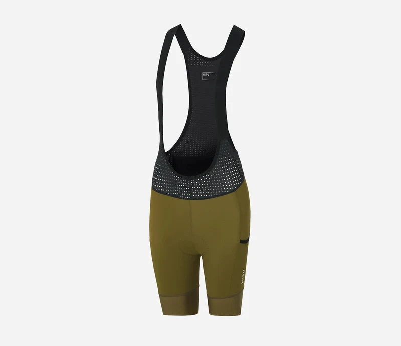 Hiru Advanced Cargo Kurze Trägerhose Damen Olive