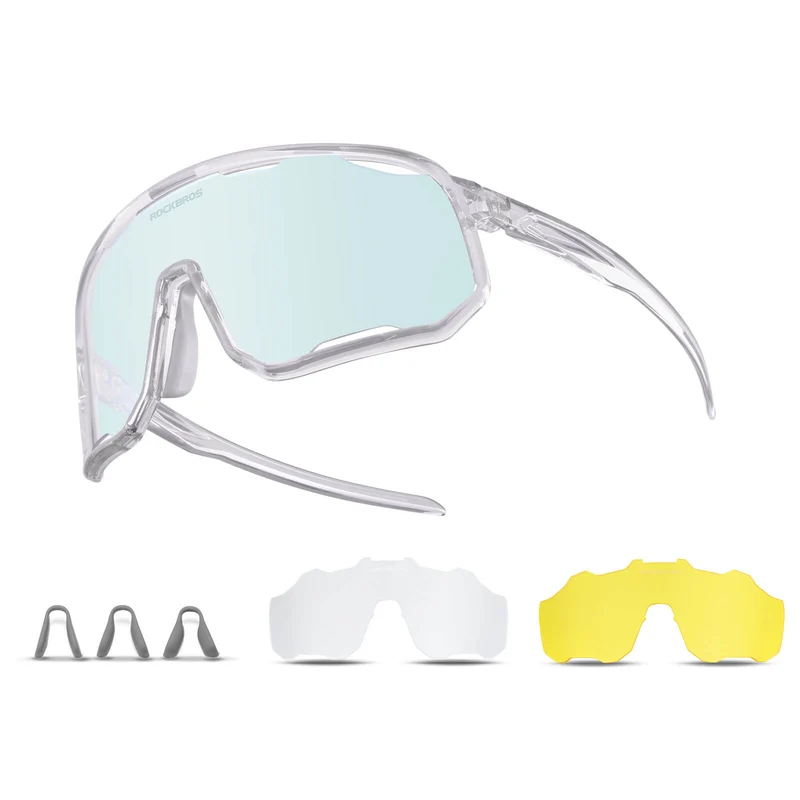 Selbsttönende Unisex Fahrradbrille mit Wechsel-Nasenpads