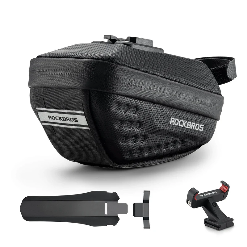 ROCKBROS Fahrrad Satteltasche mit Schutzblech Wasserabweisend 1,3L/0.8L