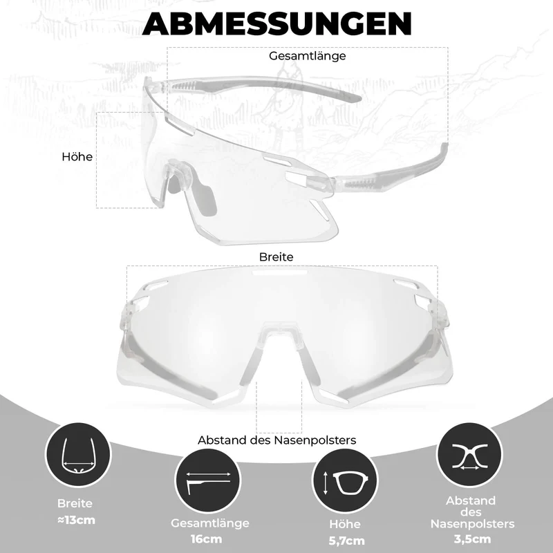 Aerodynamische und Windabweisende Sportbrille