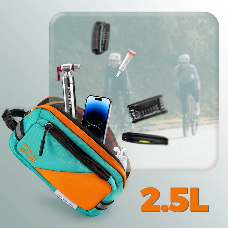 ROCKBROS Fahrrad Lenkertasche Fahrradtasche mit Schultergurt 2,5L Umhängetasche