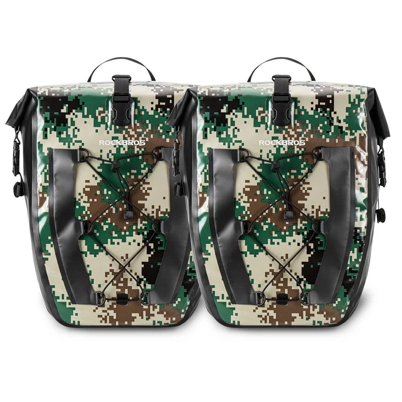 ROCKBROS 100 % wasserdichte Transporttaschen mit Netztasche 27L