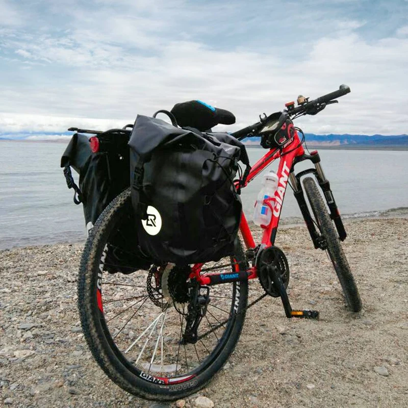 ROCKBROS 100 % wasserdichte Transporttaschen mit Netztasche 27L