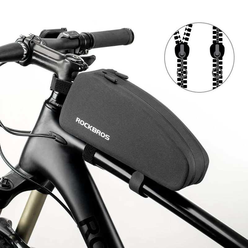 ROCKBROS wasserdichte Oberrohrtasche für Fahrrad 1L / 1.6 L Schwarz