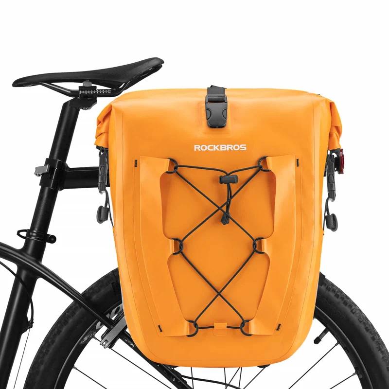 ROCKBROS Gepäckträgertasche 25L-32L 100 % wasserdicht mit Tragegriff