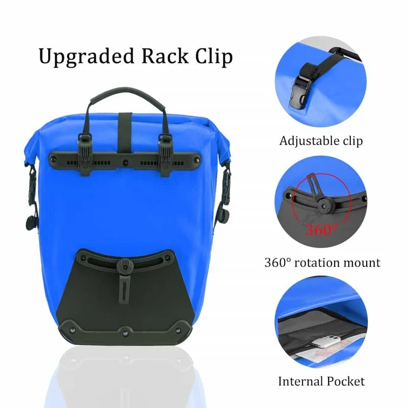 ROCKBROS Gepäckträgertasche 25L-32L 100 % wasserdicht mit Tragegriff
