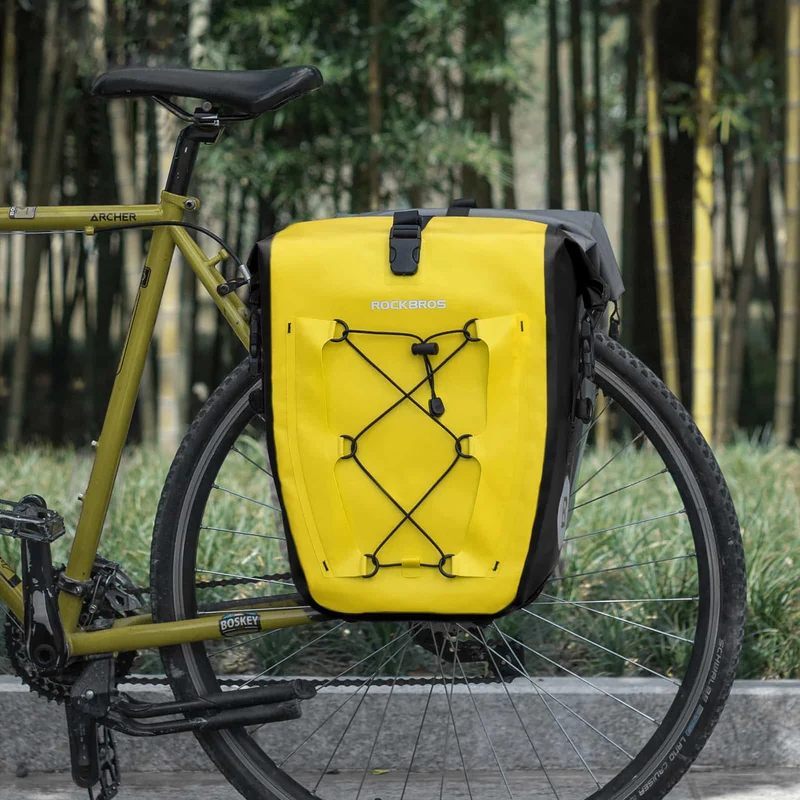 ROCKBROS Gepäckträgertasche 25L-32L 100 % wasserdicht mit Tragegriff