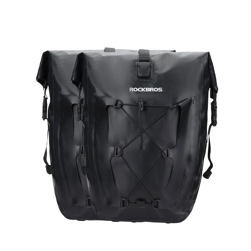 ROCKBROS Gepäckträgertasche 25L-32L 100 % wasserdicht mit Tragegriff