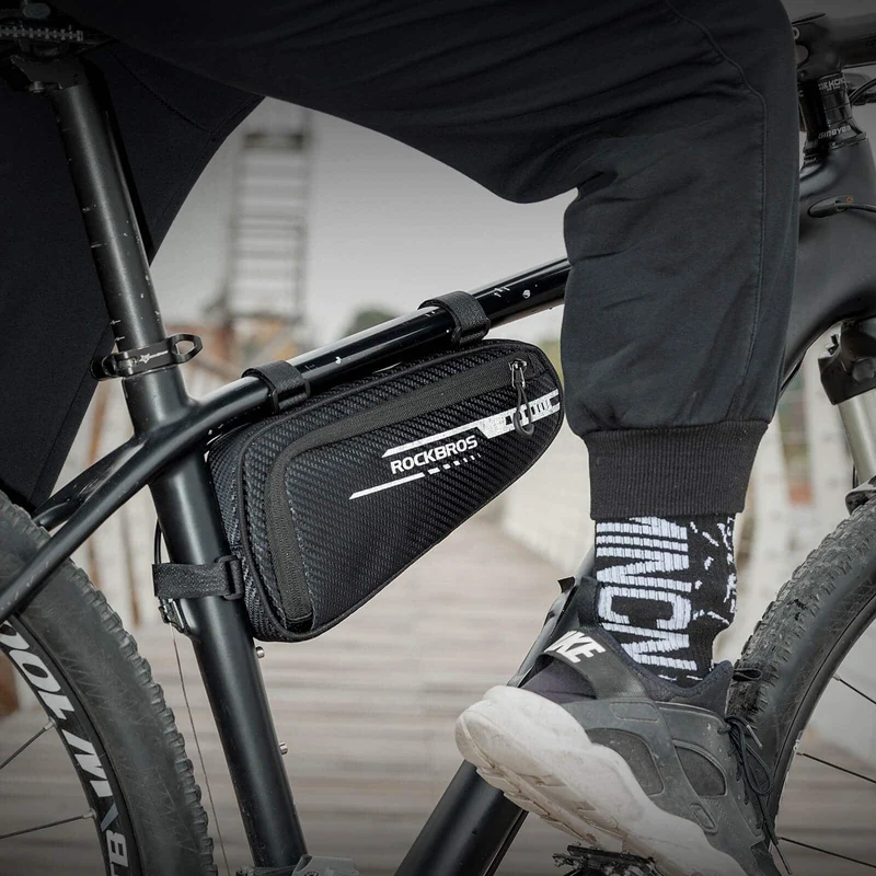 ROCKBROS Rahmentasche wasserdicht Dreieckstasche für MTB & Rennräder 1,2L