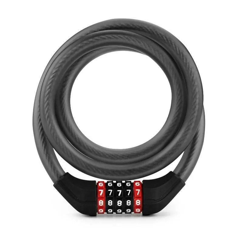 ROCKBROS Fahrradschloss mit 5-stelligem Zahlencode aus PVC und Stahl