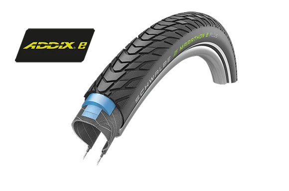 Schwalbe MARATHON E-PLUS Perf, Smart DualGuard, TwinSkin 27,5" Drahtreifen Black-Reflex