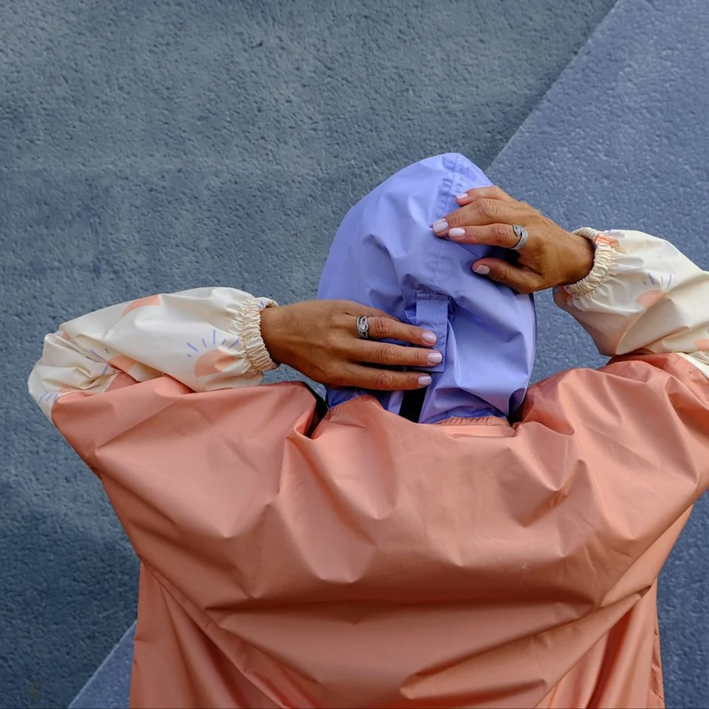 Poncho de pluie Poule Party adulte ou enfant Sunrise