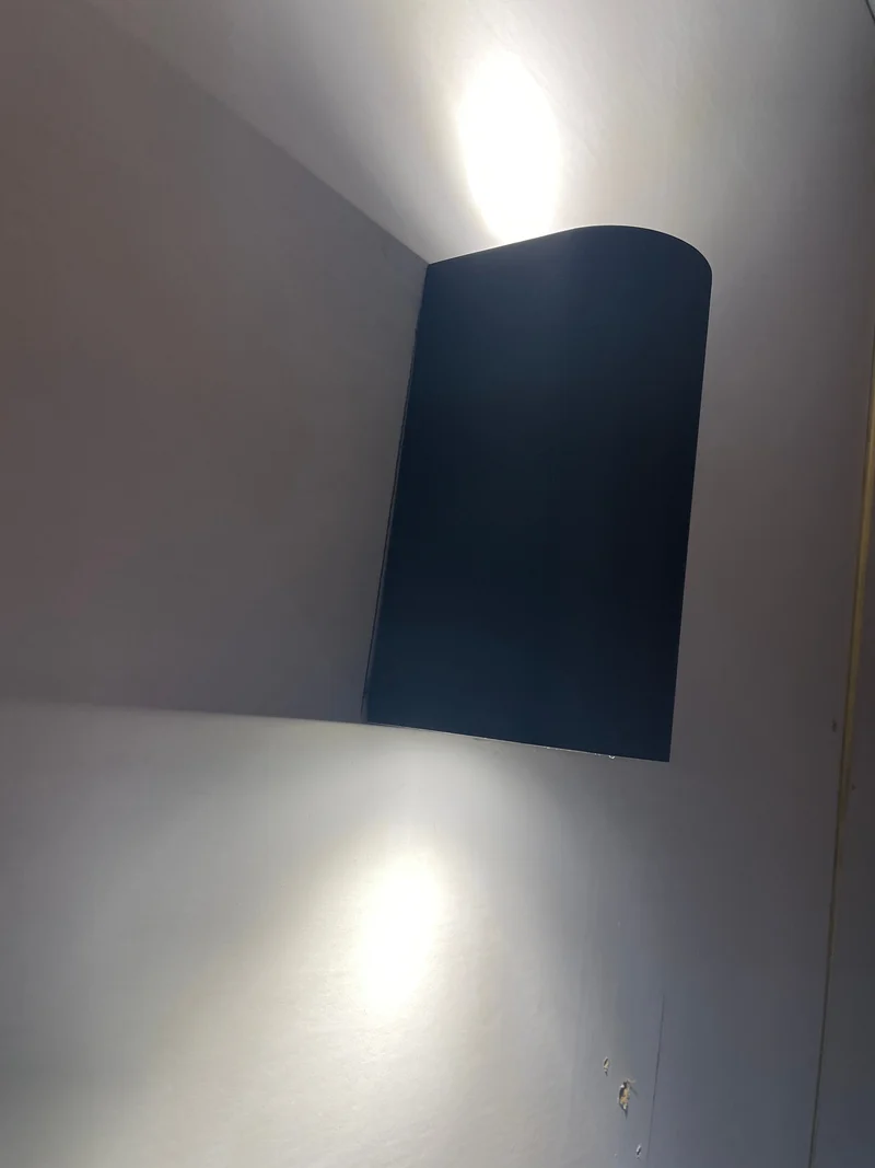 Wandleuchte rund hoch Up&Down-Licht IP65 – Fassung GU10, wasserdicht IP65, Kabellänge 30 cm