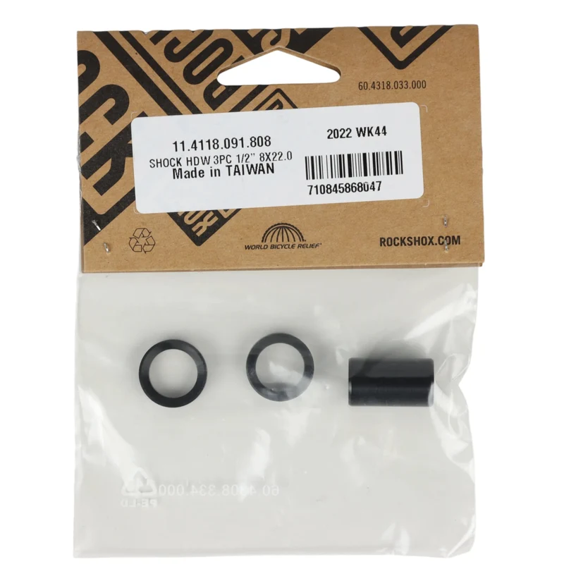 RockShox Dämpferbuchse 8x22 mm schwarz (3-Teilig)