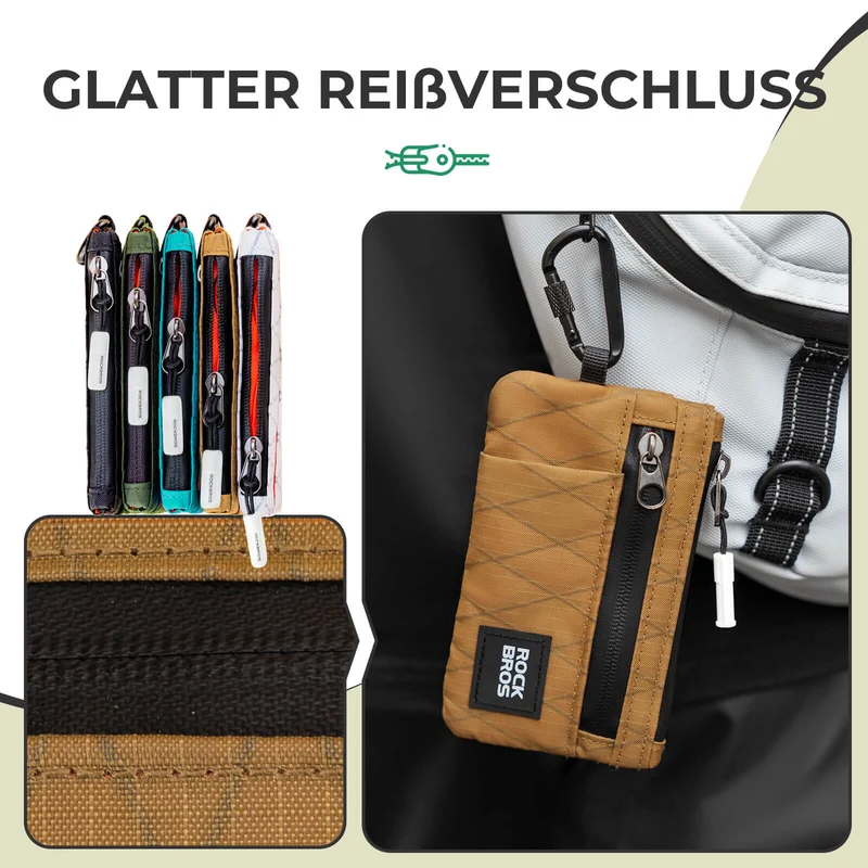 ROCKBROS Portemonnaie Geldbeutel Handytasche Tragbare mit Hängeschloss