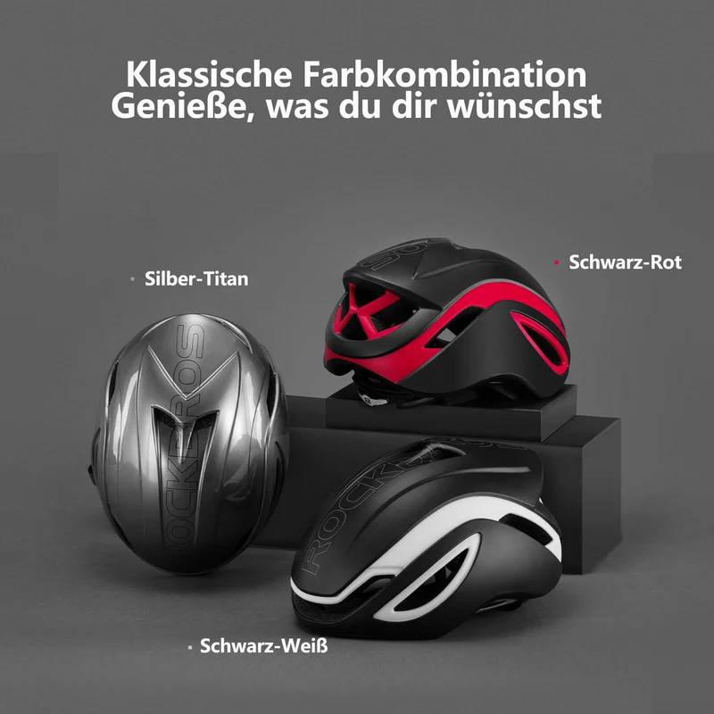 ROCKBROS Fahrradhelm Integrierter Rennradhelm Magnetische Schnalle EPS+PC