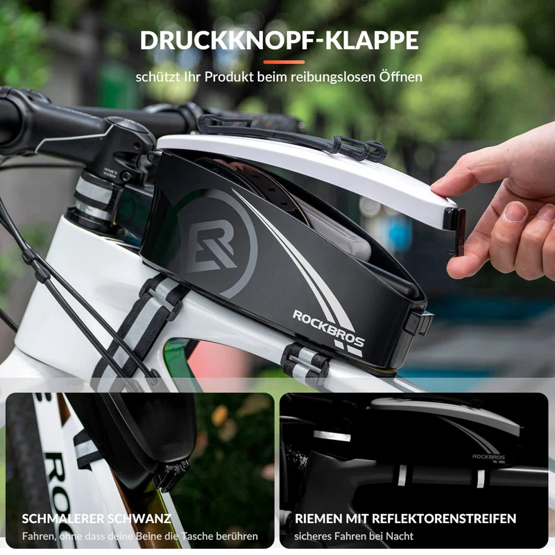 ROCKBROS Fahrrad Rahmentasche Oberrohrtasche mit Regenschutz