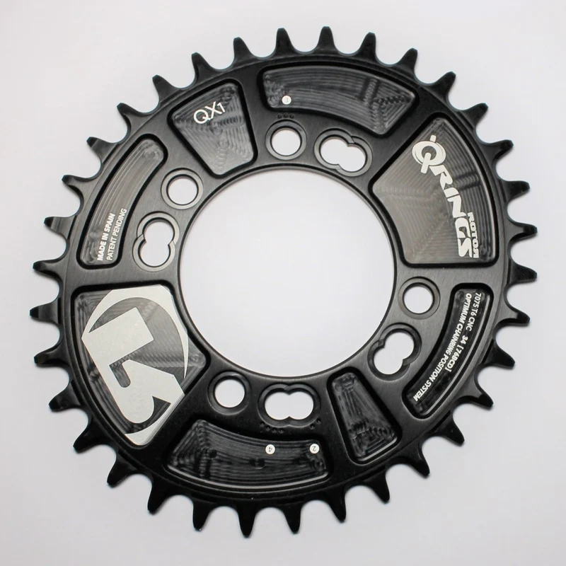 ROTOR Q-Rings QX1 Kettenblatt 34T, 4-Arm, BCD 76mm
