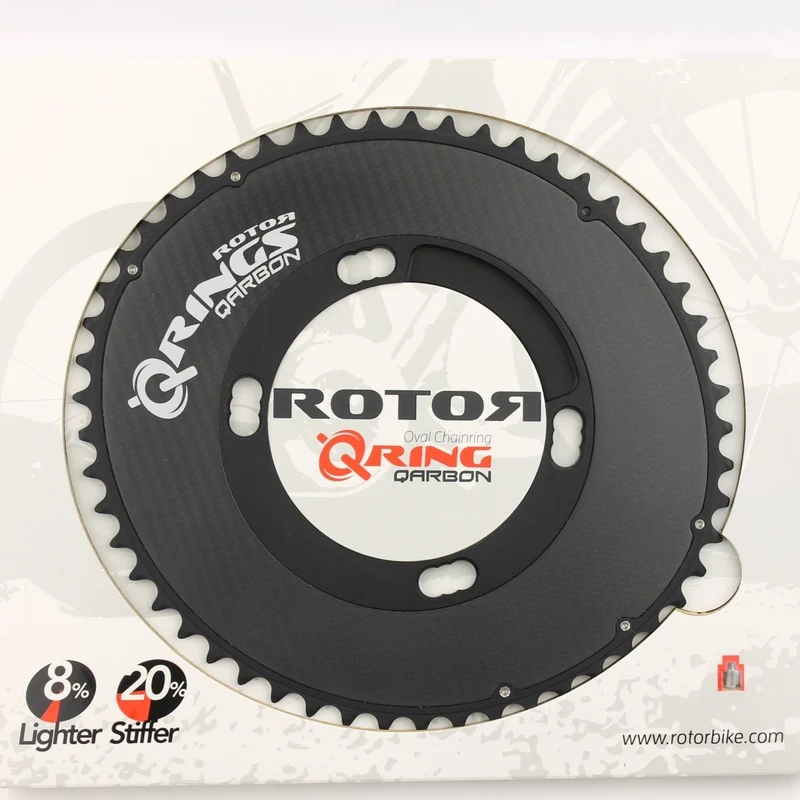 ROTOR Q-Rings Qarbon Kettenblatt 53T, 4-Arm, BCD 110mm