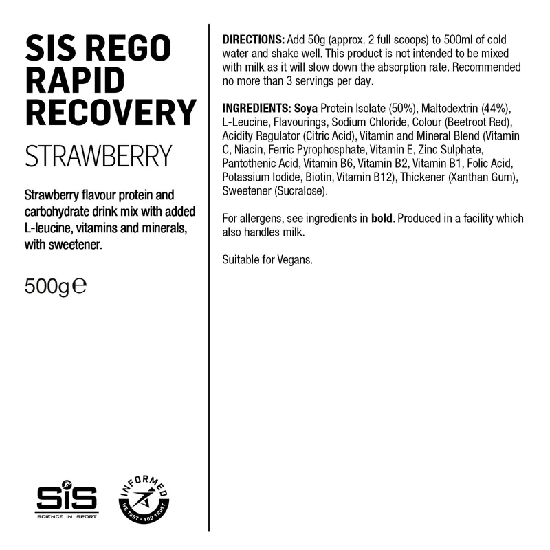 SIS REGO Schnelles Regenerationspulver 500g Erdbeere