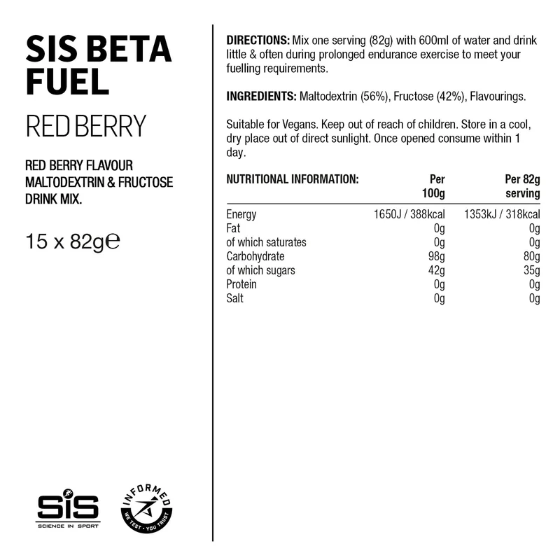 SIS BETA Fuel 80 Pulverbeutel 82g Rote Beeren