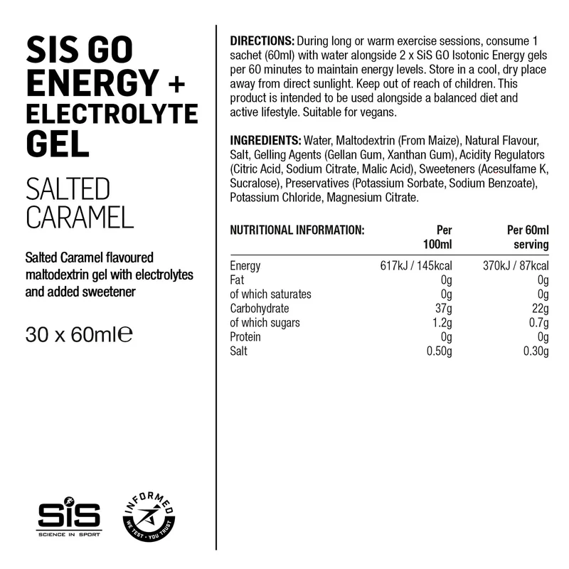 SIS GO Energiegel/Elektrolyte 60ml Gesalzenes Karamell