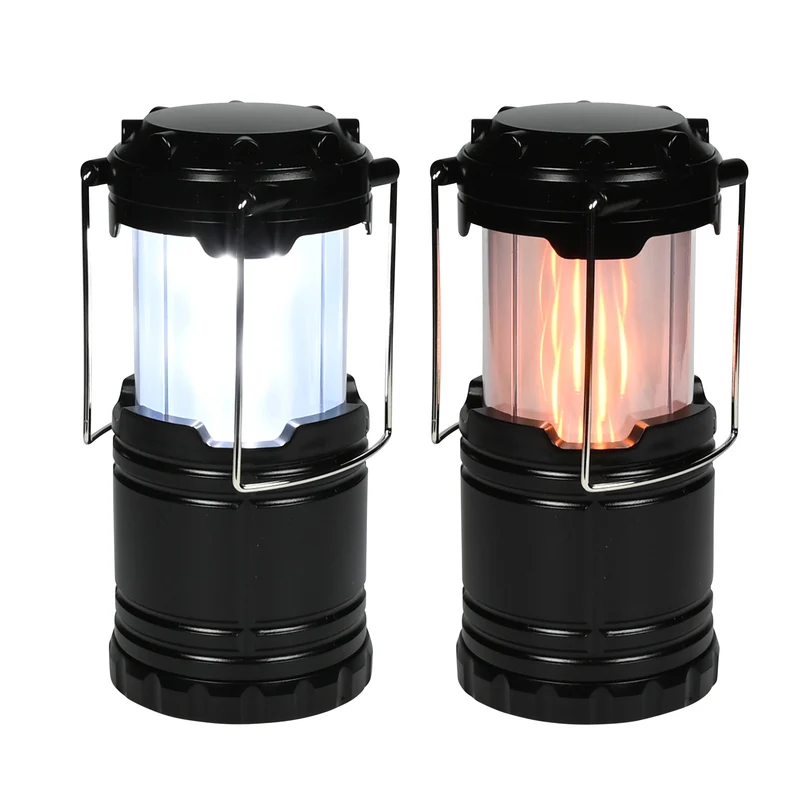 Campinglampe Flammeneffekt 2-in-1 – Batterie 3 x AA (nicht enthalten), Leuchtmittel COB, 85 mm