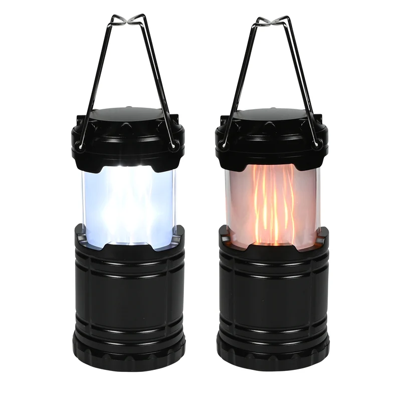Campinglampe Flammeneffekt 2-in-1 – Batterie 3 x AA (nicht enthalten), Leuchtmittel COB, 85 mm