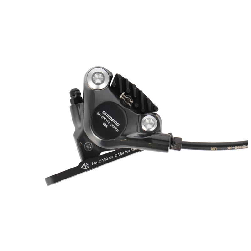 Shimano GRX ST-RX810 Schalthebel BR-RX810 Scheibenbremse Flatmount rechts hinten (11-fach) mit Adapter