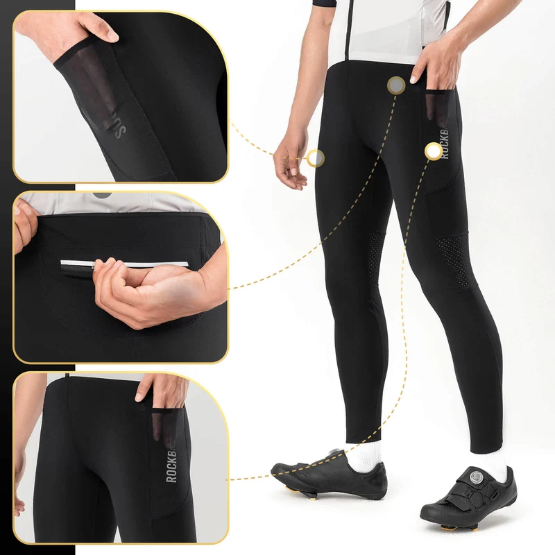 ROCKBROS Fahrradhose Radlerhose 4D Gepolstert Atmungsaktiv für 4 Jahreszeiten