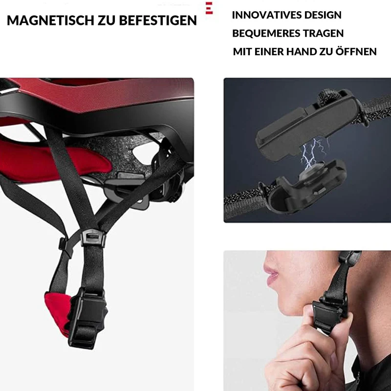 ROCKBROS Fahrradhelm MTB Rennradhelm Atmungsaktiv PC+EPS Magnetschnall
