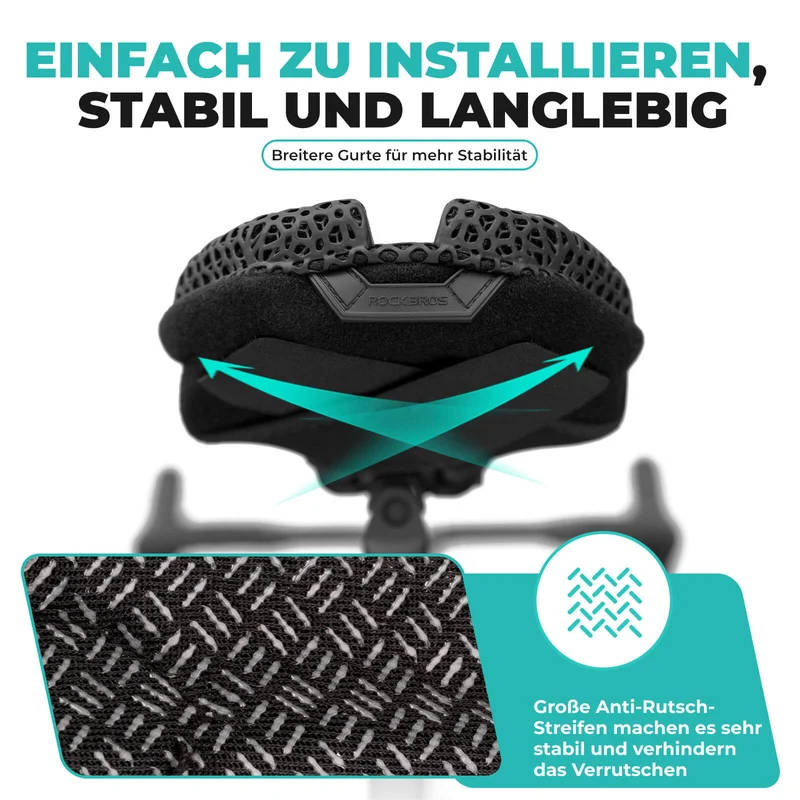 ROCKBROS Fahrradsitz Überzug Sattelbezug Polsterung 3D Stoßdämpfend