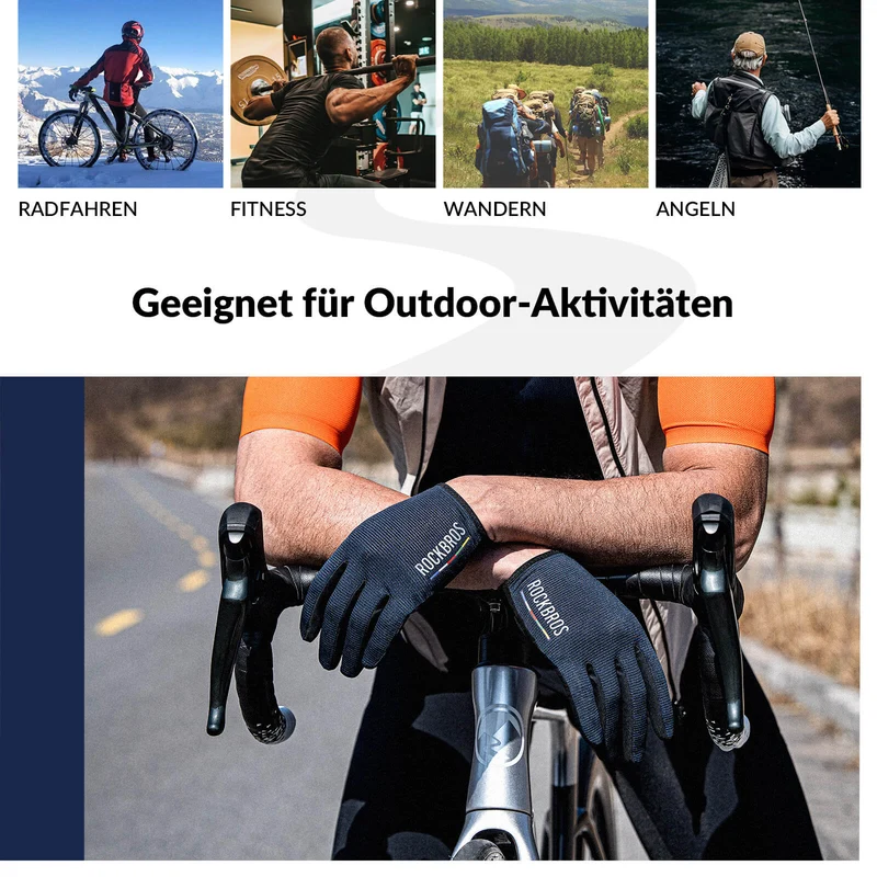 ROAD TO SKY Fahrradhandschuhe Atmungsaktiv mit Touchscreen Sommer/Frühling