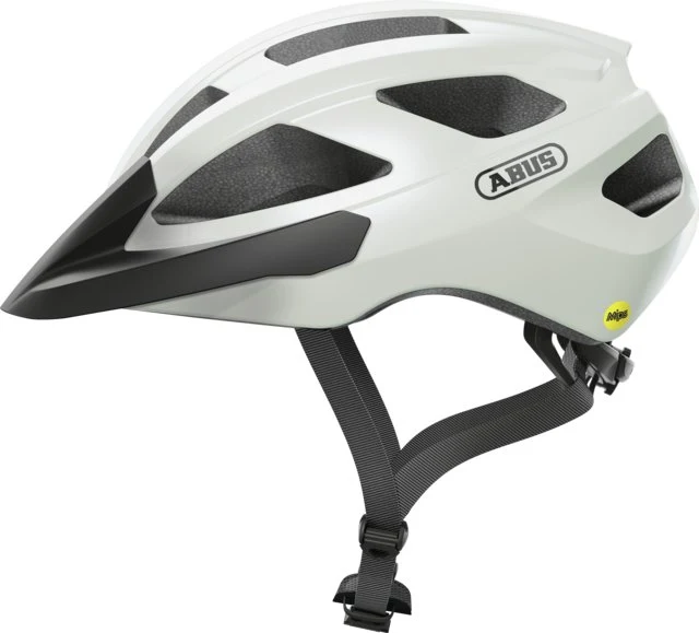 Abus Macator MIPS Rennradhelm Pearl White
