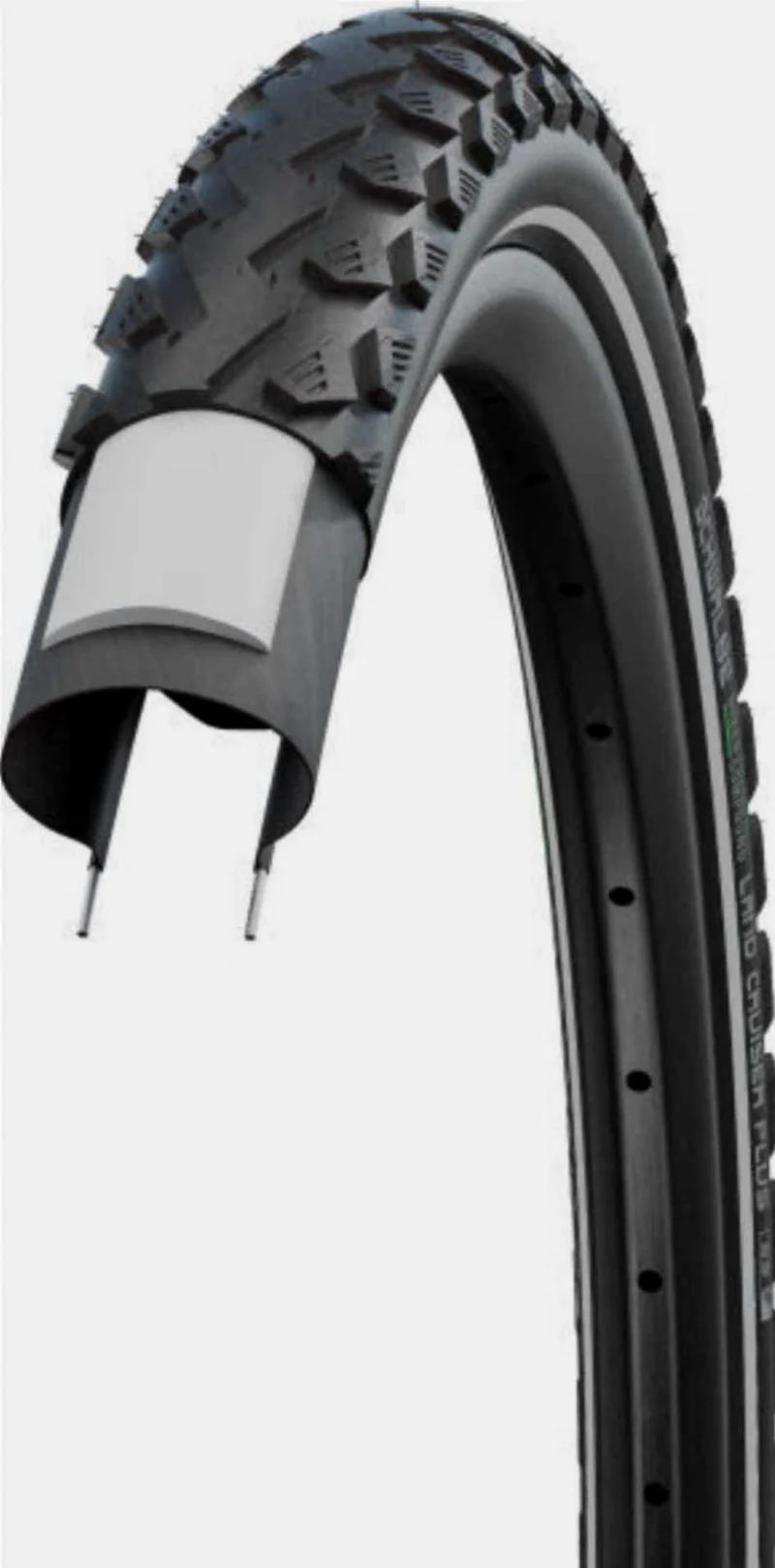 Schwalbe Land Cruiser Plus Green Compound, Active Line, Drahtreifen 28" TwinSkin, PunctureGuard black-reflex