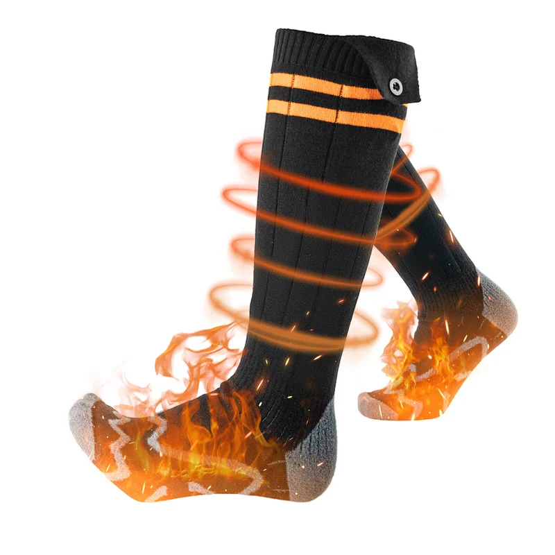 ROCKBROS Sportsocken Fahrradsocken Winter Heizsocken Wiederaufladbar 5000mAh