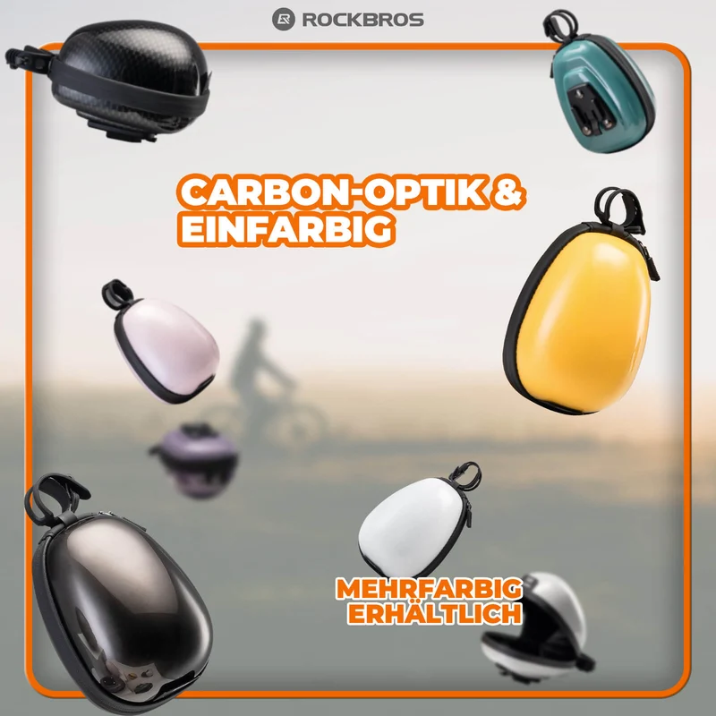 Fahrrad Satteltaschen Hard Shell Reflektierend 0,4 L mit Halterung