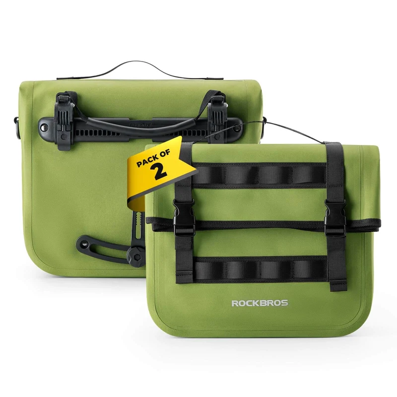 ROCKBROS Wasserdicht Fahrrad Gepäckträgertasche mit Schultergurt hinten 15L
