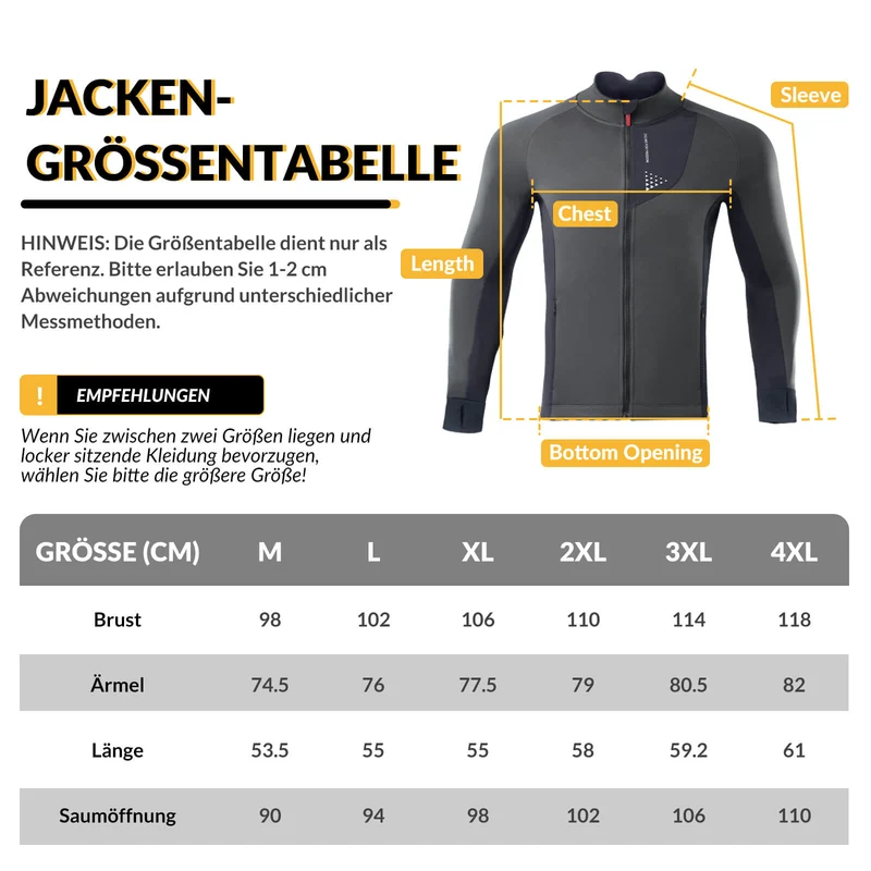 ROCKBROS Herren Winter Fahrradjacke Winddicht Atmungsaktiv mit Fleecefutter