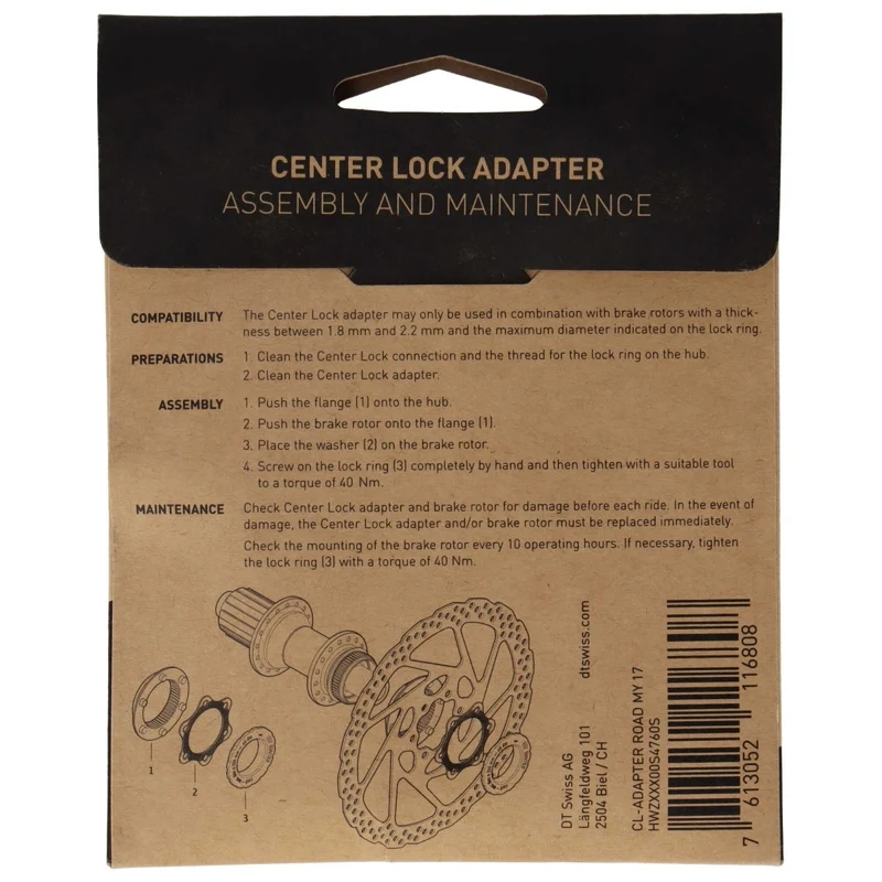 1x DT Swiss Adapter Centerlock zu 6-Loch Bremsscheiben