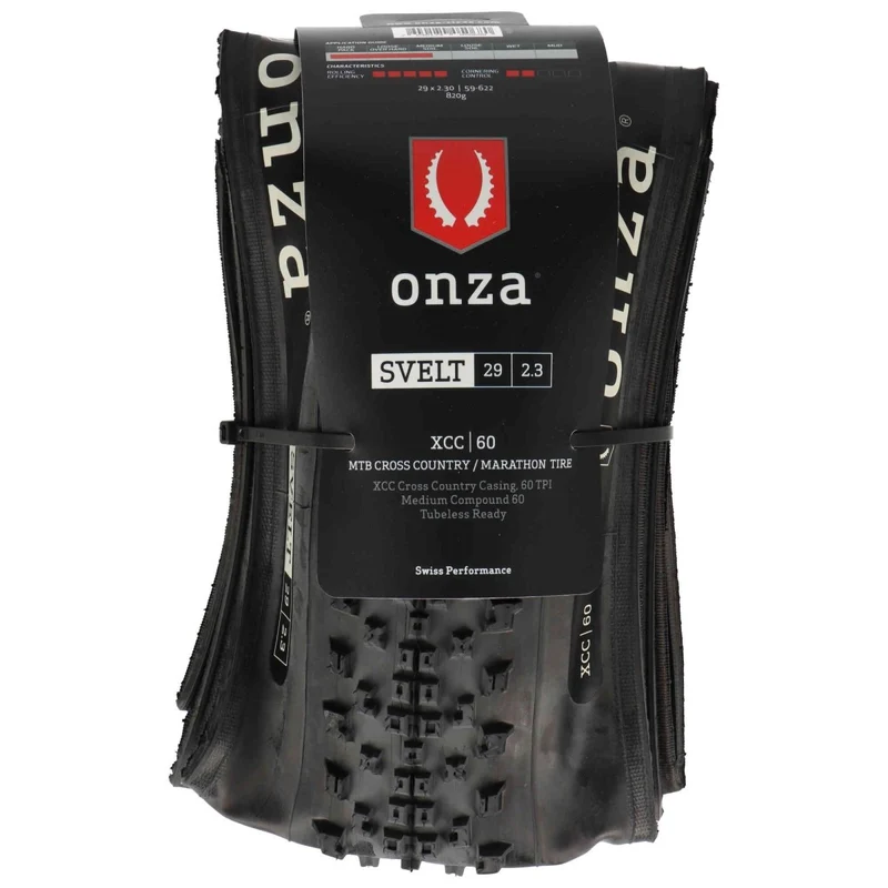 ONZA Svelt 29 x 2,30" XCC 60TPI Medium Compound 60 Tubless Ready Faltreifen Schwarz