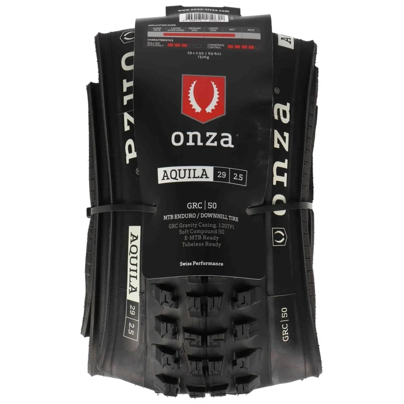 ONZA Aquila 29 x 2,50" GRC 120TPI Soft Compound 50 Tubless Ready Faltreifen Schwarz