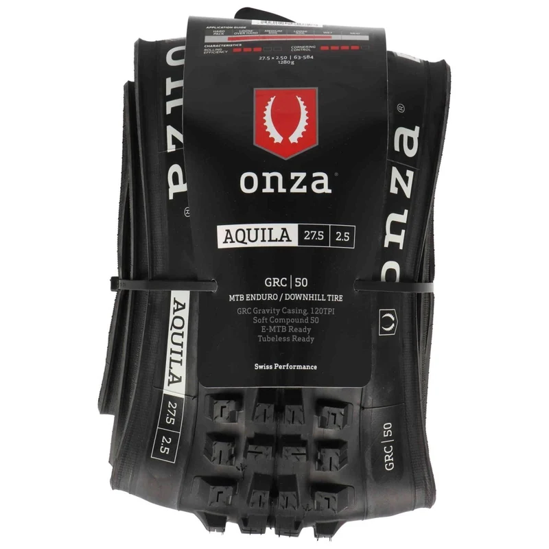 ONZA Aquila 27.5 x 2,50" GRC 120TPI Soft Compound 50 Tubless Ready Faltreifen Schwarz