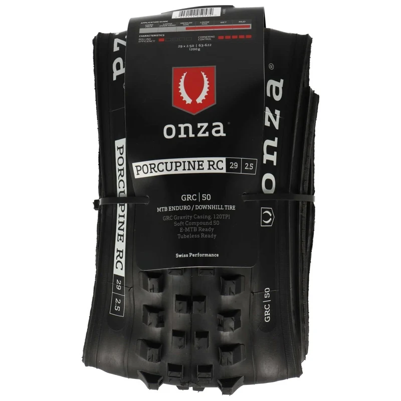 ONZA Porcupine RC 29x2,50" GRC 120TPI Soft Compound 50 Tubless Ready Faltreifen Schwarz