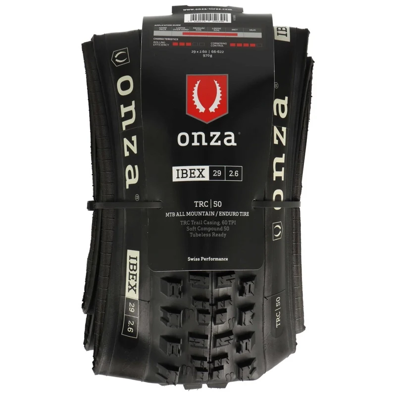 ONZA Ibex 29 x 2,60" TRC 60TPI Soft Compound 50 Tubless Ready Faltreifen Schwarz
