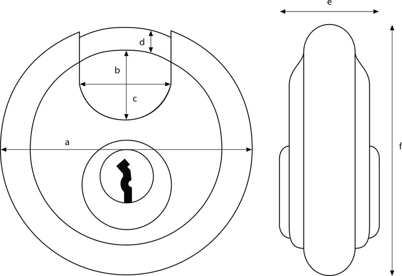 Abus Diskus Vorhängeschloss 20/70 KD Silber