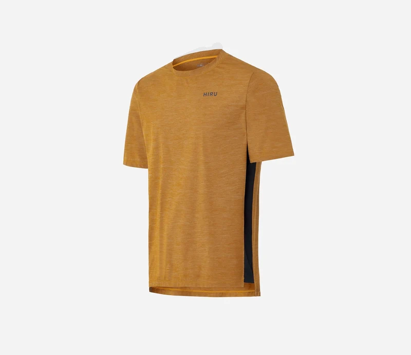 Hiru Advanced Kurzarm-T-Shirt Herren Senfgelb